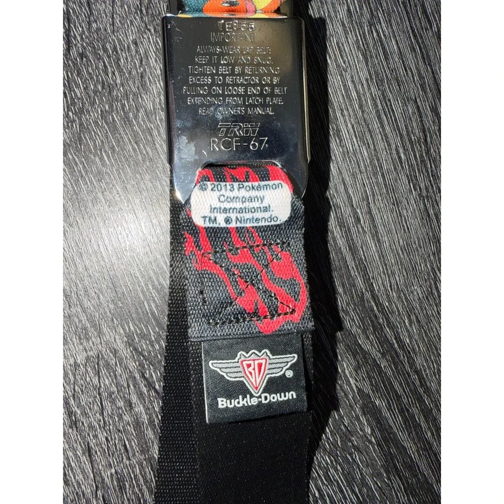 Buckle-Down Pokemon Charizard Seatbelt Belt Fire Evolution Poke Ball Buckle 2013